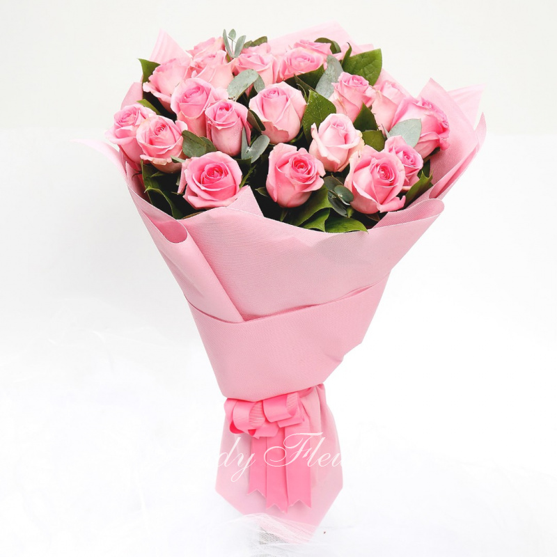 Букет розовых роз «Барби»