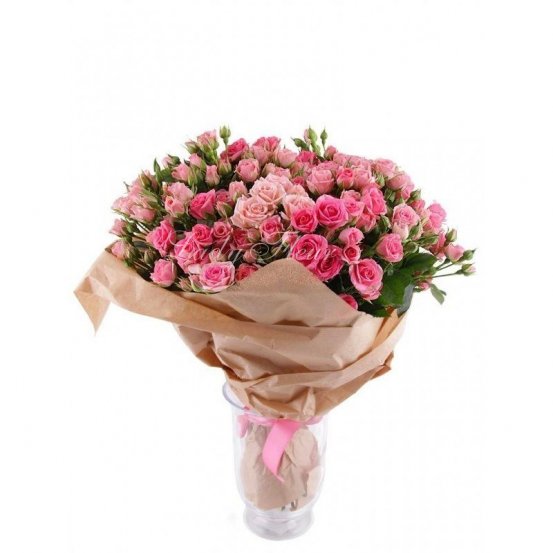 Букет розовых роз «Нежные лучики»