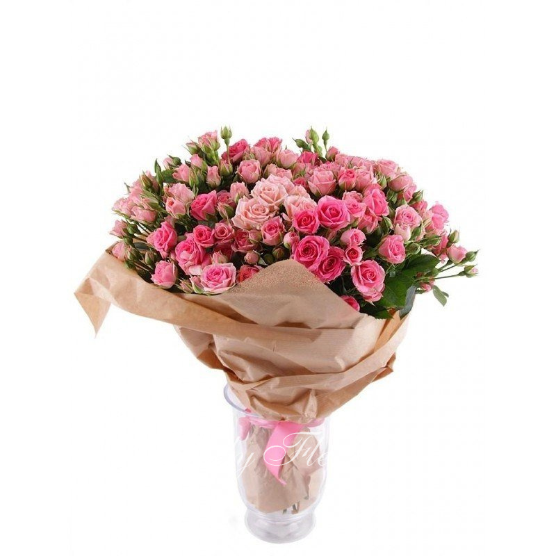 Букет розовых роз «Нежные лучики»