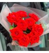 Букет из красных роз «Яркая французская роза» 2