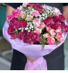Монобукет из кустовых роз «Розовый микс» 1