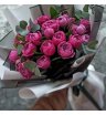 Монобукет из пионовидных кустовых роз «Розовое великолепие»