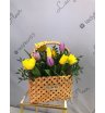 Букет «Корзина с тюльпанами «Аромат весны»»