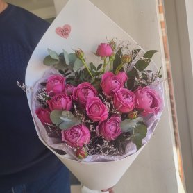 Монобукет «Розовое чудо» от интернет-магазина «Lady fleur 63» в Тольятти
