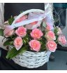 Композиция в корзине из роз «Нежное счастье» 1