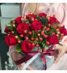 Композиция в коробке с розами «Красная шапочка» 1