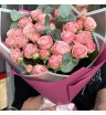 Букет из пионовидных кустовых роз «Коралловый рассвет»