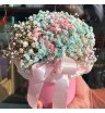 Композиция в коробке из гипсофилы «Радужная»