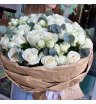 Букет из пионовидных и кустовых роз «Ноты любви» 1