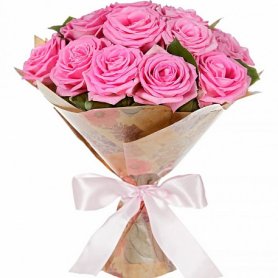 Букет розовых роз «Влюбленность» от интернет-магазина «Lady fleur 63» в Тольятти